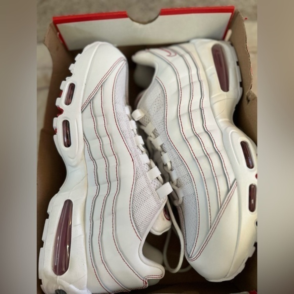 Nike Air Max 95 OG Big Bubble White University Red IB7936-100 Mens New Sz 11.5